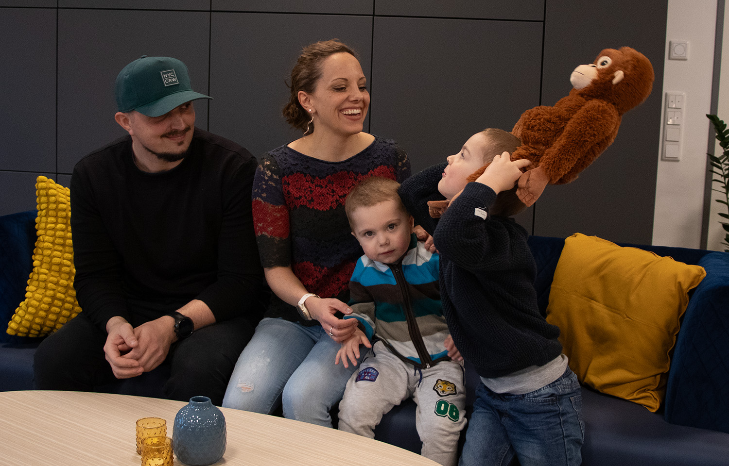 Familie mit zwei Kindern