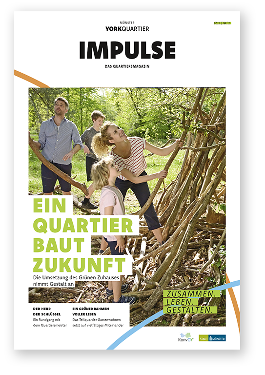 Titelbild Ausgabe Zwei Impulse York-Quartier Familie im Grünen